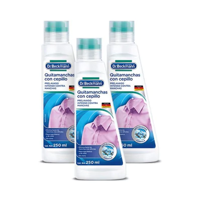 Quitamanchas con Cepillo Prelavado Intenso Dr. Beckmann 250 ml x3