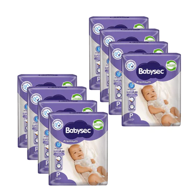 Pañales Babysec Premium P Pack (160 unid)