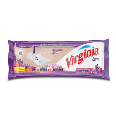 Trapero Húmedo Con Ojal Cerámica Virginia Lavanda y Flores 10 Unid