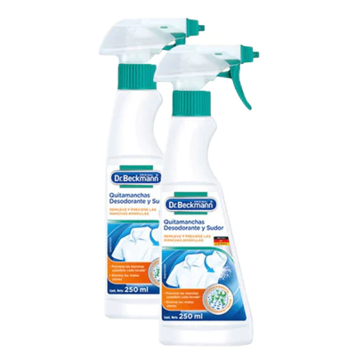 Quitamanchas Desodorante y Sudor Dr. Beckmann 250 ml x2