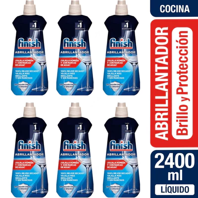 Lavavajilla Finish Abrillantador 400 ml x6