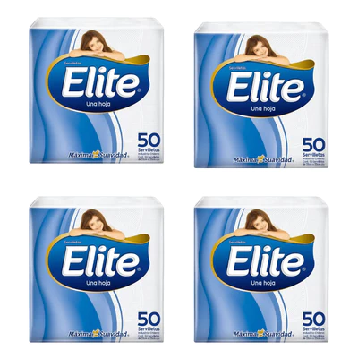 Servilleta Elite Mesa 33 x 33 cm 50 Unid x4