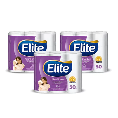 Papel Higiénico Elite Ultra Doble Hoja 64 Unid 50 mts c/u