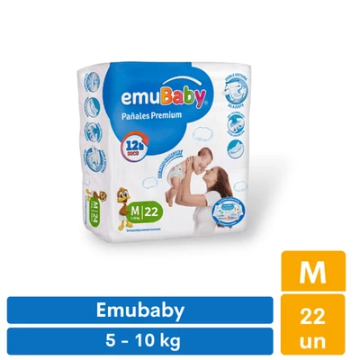 Pañales Emubaby M (22 unid)