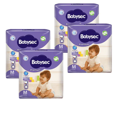 Pañales Babysec Premium M (80 unid)