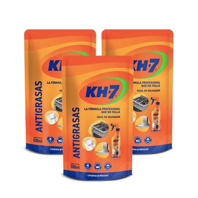 Limpiador Antigrasa KH-7 Doypack 500 ml x3