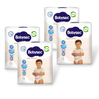Pañales Babysec Super Premium G (72 unid)