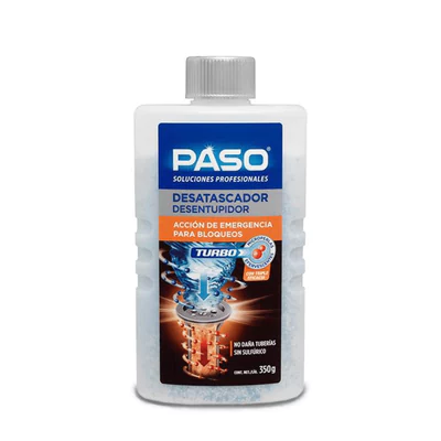 Desatascador Cañerías Paso Turbo Acción de Emergencia 350 g