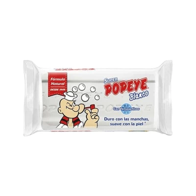 Jabón Barra para Ropa Popeye Super Blanco 170 g