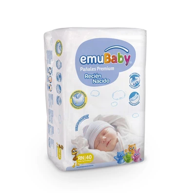 Pañales Emubaby RN (40 unid)