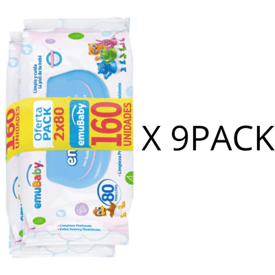 Toallitas Húmedas Emubaby 160 Unid x9