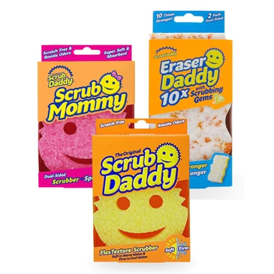 Pack Scrub Daddy + Scrub Mommy + Eraser Daddy