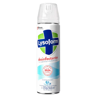 Desinfectante Aerosol Lysoform Aroma Aire de Montaña 360 cc