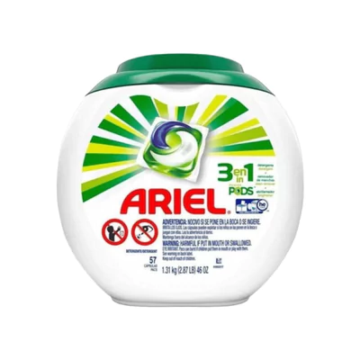 Detergente Cápsulas Ariel Pods 57 Unid