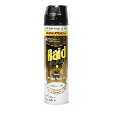Insecticida Raid Max Mata Arañas 360 cc
