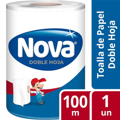 Toalla de Papel Nova Gigante Doble Hoja 100 mts 1 Unid