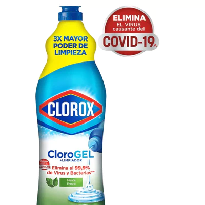 Cloro Gel Clorox Menta Fresca 900 ml
