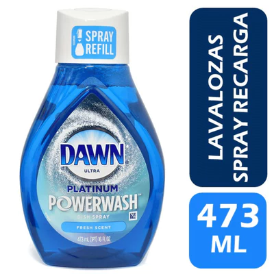 Lavalozas Dawn Spray Platinum Powerwash Fresh Scent Repuesto 473 ml