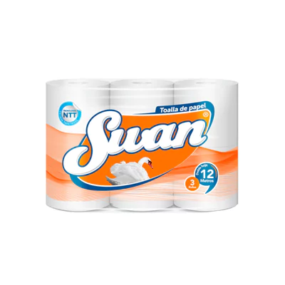 Toalla de Papel Swan 12 mts. c/u 3 Unid.
