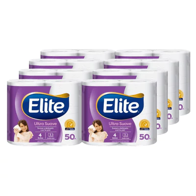 Papel Higiénico Elite Ultra Doble Hoja 32 Unid 50 mts c/u