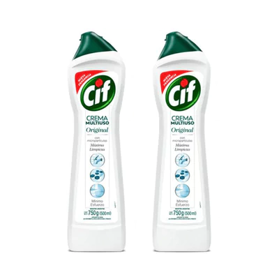 Limpiador Crema Cif Bioactive Original 750 g x2