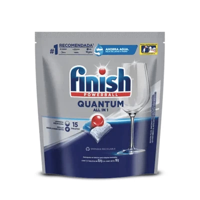 Detergente Lavavajillas Tabletas Finish Quantum 15 Unid