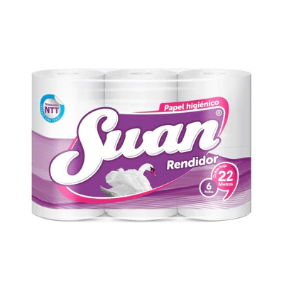 Papel Higiénico Swan Rendidor Doble Hoja 6 Unid 22m c/u