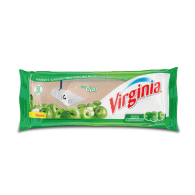 Trapero Húmedo Con Ojal Cerámica Virginia Manzana Verde 10 Unid