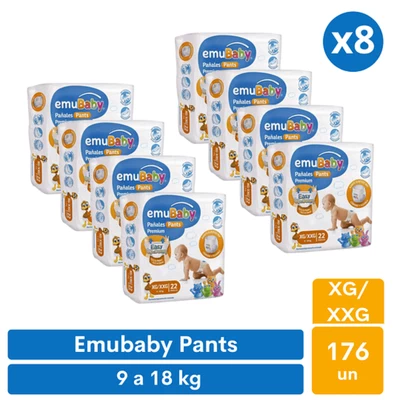 Pañales Emubaby Pants XG/XXG (176 unid)