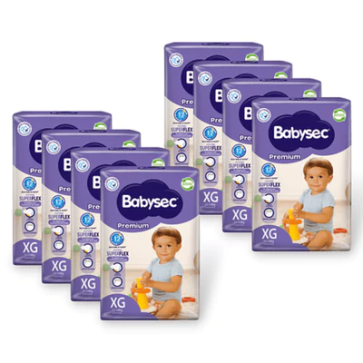 Pañales Babysec Premium XG (112 unid)