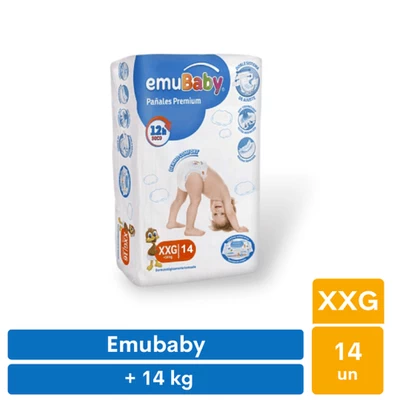 Pañales Emubaby XXG (14 unid)