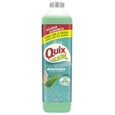 Lavalozas Quix Concentrado Bio Activos Aloe Vera Piel Sensible Recarga 1200 ml