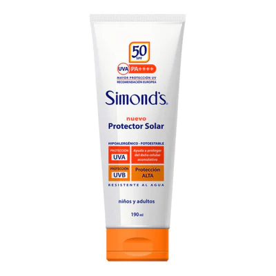 Protector Solar Simond’s SPF 50 (Hipoalargénico) 190 ml
