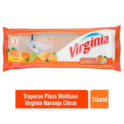 Trapero Húmedo Con Ojal Cerámica Virginia Naranja Citrus 10 Unid