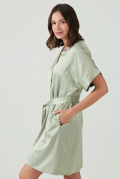 Bata Mini Satín Verde