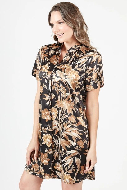 Camisola Mao Negro Estampado