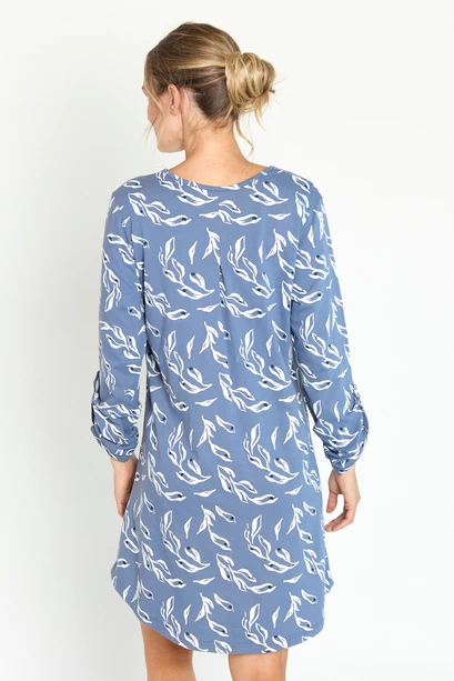 Camisa Maternal Lia Azul Estampado
