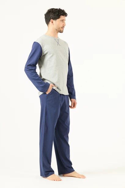 Pijama Tomas Pantalon Largo Azul