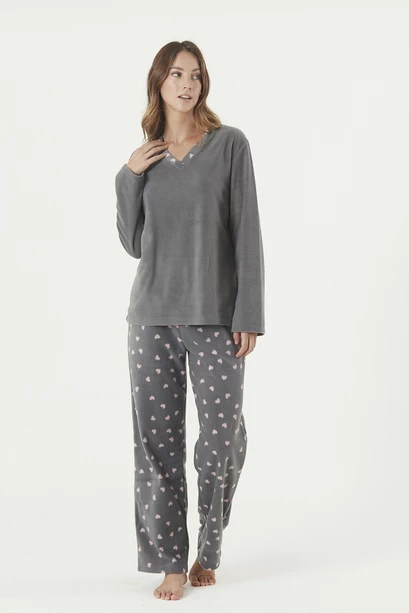 Pack Pijama Polar Charcoal