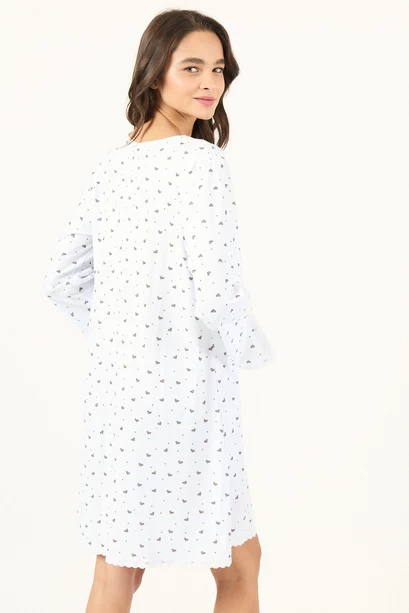 Camisola Cleo Manga Larga Blanco Estampado