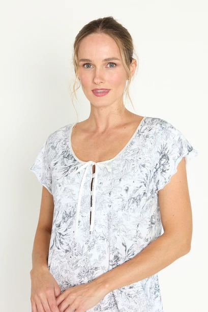Camisa Socorro Blanco Estampado