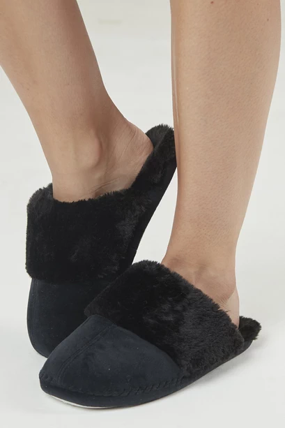Zapatilla Gamuza Negro