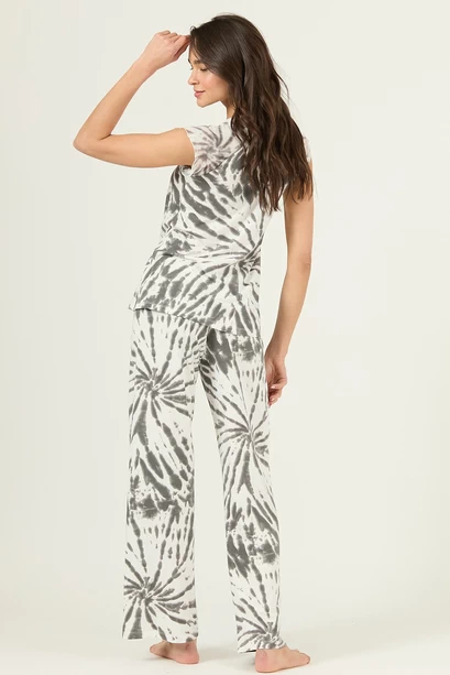 Pijama Dame Pantalon Largo Gris