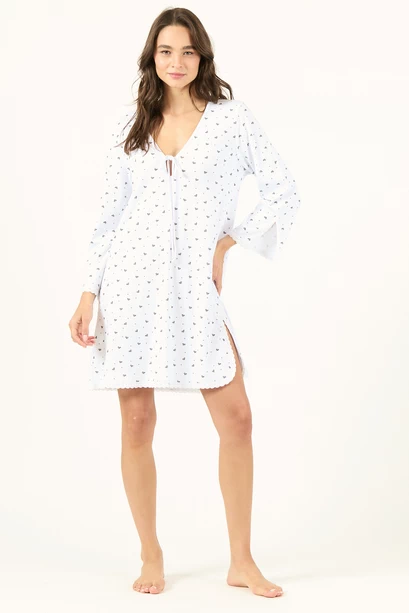 Camisola Cleo Manga Larga Blanco Estampado