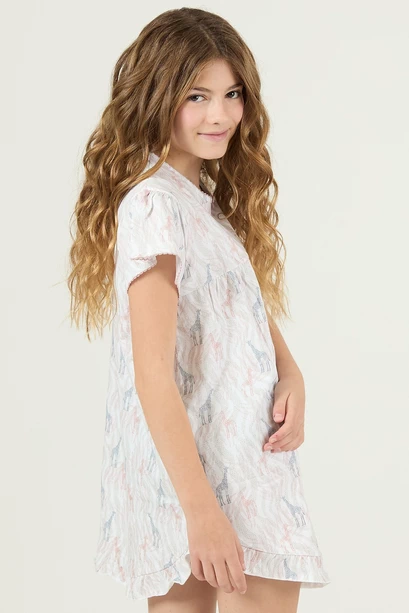 Camisa Baby Paz Blanco Estampado