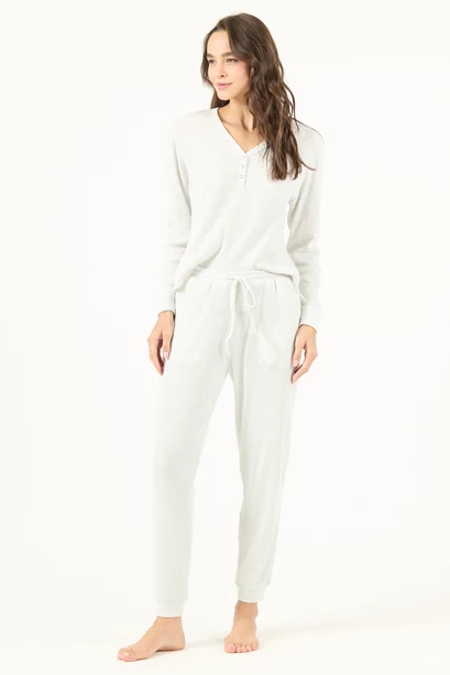 Pijama Leti Rib Gris