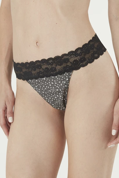 Colaless Algodon Negro Estampado