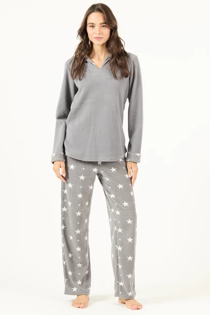 Pijama Print Polar Gris