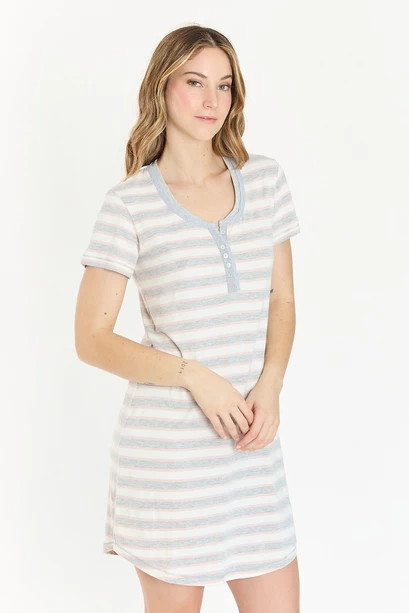 Camisa New Rayas Gris