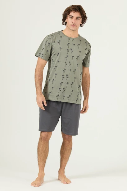 Pijama Tomas Short Charcoal